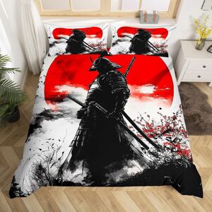 Unbranded (Red Black, Single(No Comforter)) Homewish Samurai Duvet Cover Cherry Blossoms B Unbranded (Red Black, Single(No Comforter)) Homewish Samurai Duvet Cover Cherry Blossoms B