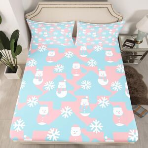 Unbranded (Multi 15, Double(No Comforter)) Cartoon Snowman Double Sheets Snowflake Christm Unbranded (Multi 15, Double(No Comforter)) Cartoon Snowman Double Sheets Snowflake Christm