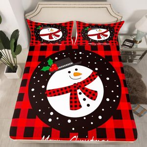 Unbranded (Multi 10, Single(No Comforter)) Cartoon Snowman Double Sheets Snowflake Christm Unbranded (Multi 10, Single(No Comforter)) Cartoon Snowman Double Sheets Snowflake Christm