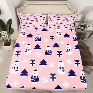Unbranded (Multi 16, Single(No Comforter)) Cartoon Snowman Double Sheets Snowflake Christm Unbranded (Multi 16, Single(No Comforter)) Cartoon Snowman Double Sheets Snowflake Christm