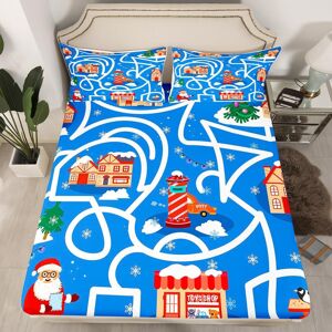 Unbranded (Multi 12, Single(No Comforter)) Cartoon Snowman Double Sheets Snowflake Christm Unbranded (Multi 12, Single(No Comforter)) Cartoon Snowman Double Sheets Snowflake Christm