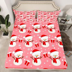 Unbranded (Multi 04, Single(No Comforter)) Cartoon Snowman Double Sheets Snowflake Christm Unbranded (Multi 04, Single(No Comforter)) Cartoon Snowman Double Sheets Snowflake Christm