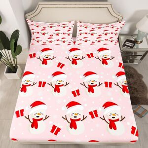 Unbranded (Multi 03, Single(No Comforter)) Cartoon Snowman Double Sheets Snowflake Christm Unbranded (Multi 03, Single(No Comforter)) Cartoon Snowman Double Sheets Snowflake Christm