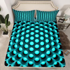 Unbranded (Multi 03, Double(No Comforter)) Turquoise Bed Sheets Double Geometric Fitted Sh Unbranded (Multi 03, Double(No Comforter)) Turquoise Bed Sheets Double Geometric Fitted Sh