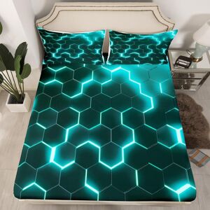 Unbranded (Multi 11, King(No Comforter)) Turquoise Bed Sheets Double Geometric Fitted Shee Unbranded (Multi 11, King(No Comforter)) Turquoise Bed Sheets Double Geometric Fitted Shee