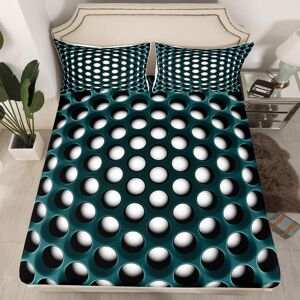 Unbranded (Multi 04, Single(No Comforter)) Turquoise Bed Sheets Double Geometric Fitted Sh Unbranded (Multi 04, Single(No Comforter)) Turquoise Bed Sheets Double Geometric Fitted Sh