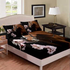 Unbranded (Multi 05, King(59"x79")(No Comforter)) Horse Fitted Sheet & Pillow Sham Set Col Unbranded (Multi 05, King(59"x79")(No Comforter)) Horse Fitted Sheet & Pillow Sham Set Col