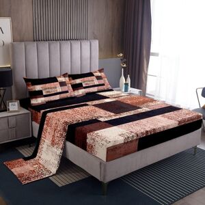 Unbranded (Multi 07, Single(No Comforter)) Oil Painting Bed Sheets Set Double Orange Brown Unbranded (Multi 07, Single(No Comforter)) Oil Painting Bed Sheets Set Double Orange Brown