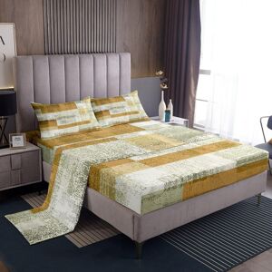 Unbranded (Multi 20, Single(No Comforter)) Oil Painting Bed Sheets Set Double Orange Brown Unbranded (Multi 20, Single(No Comforter)) Oil Painting Bed Sheets Set Double Orange Brown