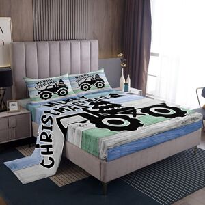 Unbranded (Multi 20, Double(No Comforter)) Christmas Truck Bed Sheets Set Double,Construct Unbranded (Multi 20, Double(No Comforter)) Christmas Truck Bed Sheets Set Double,Construct