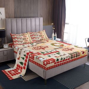 Unbranded (Multi 07, Double(No Comforter)) Christmas Truck Bed Sheets Set Double,Construct Unbranded (Multi 07, Double(No Comforter)) Christmas Truck Bed Sheets Set Double,Construct