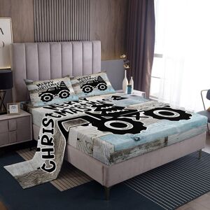 Unbranded (Multi 19, Double(No Comforter)) Christmas Truck Bed Sheets Set Double,Construct Unbranded (Multi 19, Double(No Comforter)) Christmas Truck Bed Sheets Set Double,Construct