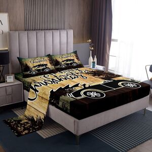 Unbranded (Multi 29, Double(No Comforter)) Christmas Truck Bed Sheets Set Double,Construct Unbranded (Multi 29, Double(No Comforter)) Christmas Truck Bed Sheets Set Double,Construct