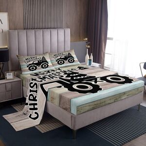 Unbranded (Multi 17, Single(No Comforter)) Christmas Truck Bed Sheets Set Double,Construct Unbranded (Multi 17, Single(No Comforter)) Christmas Truck Bed Sheets Set Double,Construct