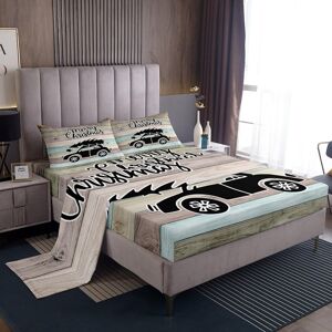 Unbranded (Multi 25, Single(No Comforter)) Christmas Truck Bed Sheets Set Double,Construct Unbranded (Multi 25, Single(No Comforter)) Christmas Truck Bed Sheets Set Double,Construct