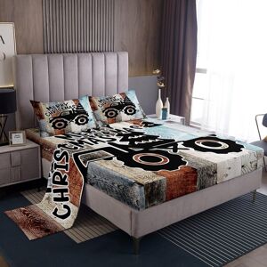 Unbranded (Multi 18, Single(No Comforter)) Christmas Truck Bed Sheets Set Double,Construct Unbranded (Multi 18, Single(No Comforter)) Christmas Truck Bed Sheets Set Double,Construct