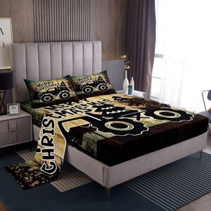 Unbranded (Multi 21, Single(No Comforter)) Christmas Truck Bed Sheets Set Double,Construct Unbranded (Multi 21, Single(No Comforter)) Christmas Truck Bed Sheets Set Double,Construct