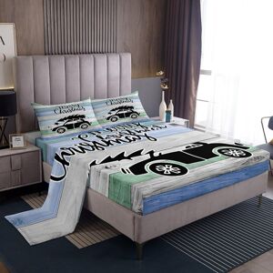 Unbranded (Multi 28, Single(No Comforter)) Christmas Truck Bed Sheets Set Double,Construct Unbranded (Multi 28, Single(No Comforter)) Christmas Truck Bed Sheets Set Double,Construct