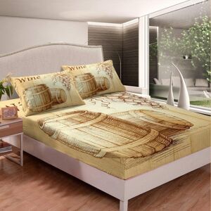 Unbranded ((No Comforter)) Teens Grape Fitted Bed Sheets Double Size,Wooden Barrel Print,W Unbranded ((No Comforter)) Teens Grape Fitted Bed Sheets Double Size,Wooden Barrel Print,W
