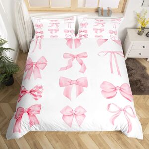 Unbranded (Coral Pink White, King(No Comforter)) Homewish Cute Bowknot Bedding Set Double, Unbranded (Coral Pink White, King(No Comforter)) Homewish Cute Bowknot Bedding Set Double,