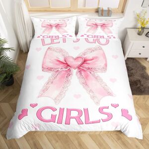 Unbranded (Pink White, King(No Comforter)) Homewish Cute Bowknot Bedding Set Double,Red Pi Unbranded (Pink White, King(No Comforter)) Homewish Cute Bowknot Bedding Set Double,Red Pi