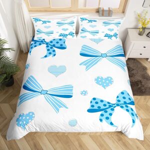 Unbranded (White Blue, Super King(No Comforter)) Homewish Cute Bowknot Bedding Set Double, Unbranded (White Blue, Super King(No Comforter)) Homewish Cute Bowknot Bedding Set Double,