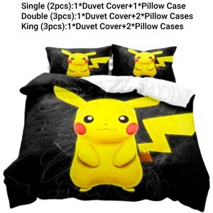 Unbranded (Style O, Double(200*200cm)) Bedding Pikachu Set Single Double King Duvet Cover Unbranded (Style O, Double(200*200cm)) Bedding Pikachu Set Single Double King Duvet Cover