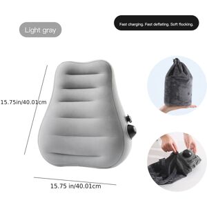 CLOSKYE (Gray) Teal Inflatable Lumbar Support Pillow Ergonomic Travel Cushion for Long CLOSKYE (Gray) Teal Inflatable Lumbar Support Pillow Ergonomic Travel Cushion for Long