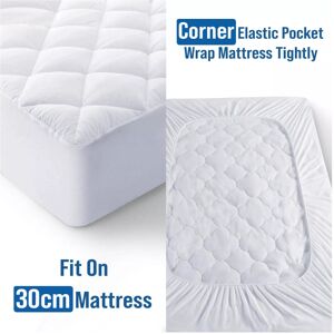 Imperial Rooms (Quilted-King) Quilted Mattress Protector Extra Deep Single Double King Sizes Imperial Rooms (Quilted-King) Quilted Mattress Protector Extra Deep Single Double King Sizes