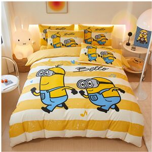Deyaah (Double 200x230cm) Minions Series-Cotton Printed Quilt Cover Set-Yellow Stripes Deyaah (Double 200x230cm) Minions Series-Cotton Printed Quilt Cover Set-Yellow Stripes