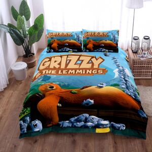 Deyaah (SINGLE 135x200cm) Grizzy&The Lemmings Cartoon Quilt Set 3-Piece-A Deyaah (SINGLE 135x200cm) Grizzy&The Lemmings Cartoon Quilt Set 3-Piece-A