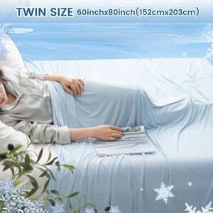 TOPSRJYL (Ice Blue, 60x80"?152X203cm?) 1pc Double Cooling Blanket, Soft Arc-Chill Q-Max > TOPSRJYL (Ice Blue, 60x80"?152X203cm?) 1pc Double Cooling Blanket, Soft Arc-Chill Q-Max >