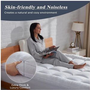 Unbranded (Double) Extra Thick Mattress Topper 10cm/4 Inch Bounce Back Protectors 1200GSM Unbranded (Double) Extra Thick Mattress Topper 10cm/4 Inch Bounce Back Protectors 1200GSM
