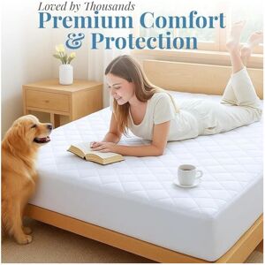 ASPIRE HOMEWARE (King) Extra Deep Mattress Protectors Single Double King Quilted Fitted Bed Cove ASPIRE HOMEWARE (King) Extra Deep Mattress Protectors Single Double King Quilted Fitted Bed Cove