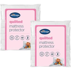 Silentnight Quilted Mattress Protectors - Pack of 2 Premium Luxury Mattress Cove Silentnight Quilted Mattress Protectors - Pack of 2 Premium Luxury Mattress Cove