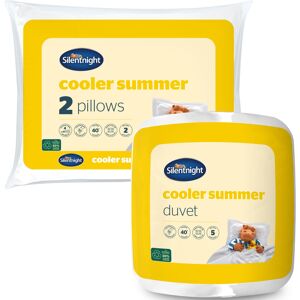Silentnight Cooler Summer 4.5 Tog Duvet & Pillow Pair Bed Set - Ideal for Summer Silentnight Cooler Summer 4.5 Tog Duvet & Pillow Pair Bed Set - Ideal for Summer