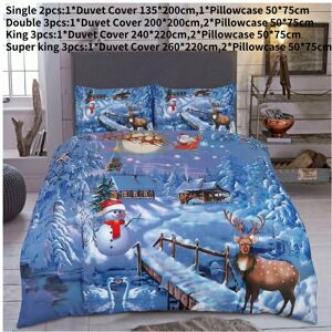 Unbranded (Style 7, Super King) Christmas Cover Duvet Santa Claus Snowman Elk Bedding Set Unbranded (Style 7, Super King) Christmas Cover Duvet Santa Claus Snowman Elk Bedding Set