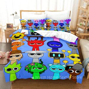 ETECHMART (3, Eu Single 135x200cm) Sprunki Bedding Set Incredibox 3D Printed Music Game Du ETECHMART (3, Eu Single 135x200cm) Sprunki Bedding Set Incredibox 3D Printed Music Game Du