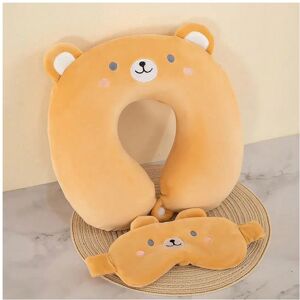 Gaatpot (Yellow, 30x30cm) Cartoon Eye Mask U-shaped Pillow Slow Rebound Memory Foam Neck Gaatpot (Yellow, 30x30cm) Cartoon Eye Mask U-shaped Pillow Slow Rebound Memory Foam Neck