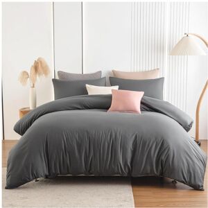 Unbranded (Grey, Double) Luxury Microfiber Duvet Cover Set - 8 Colors - Soft & Breathable Unbranded (Grey, Double) Luxury Microfiber Duvet Cover Set - 8 Colors - Soft & Breathable