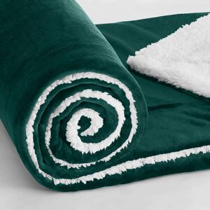 Moonlight Bedding Limited (Super King Sherpa, Green/Emerald) 480GSM Thick Reversible Weighted Fleece Blank Moonlight Bedding Limited (Super King Sherpa, Green/Emerald) 480GSM Thick Reversible Weighted Fleece Blank