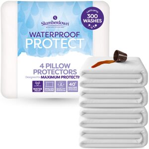 Slumberdown Waterproof Pillow Protector, 4 Pack Slumberdown Waterproof Pillow Protector, 4 Pack