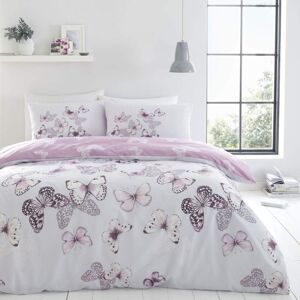 Catherine Lansfield Bedding Scatter Butterfly Double Duvet Cover Set with Pillow Catherine Lansfield Bedding Scatter Butterfly Double Duvet Cover Set with Pillow