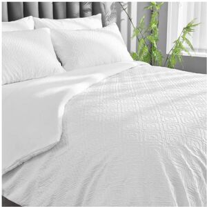 Unbranded (White, Superking) Microfiber Duvet Quilt Cover Soft Reversible Bedding Set Sing Unbranded (White, Superking) Microfiber Duvet Quilt Cover Soft Reversible Bedding Set Sing
