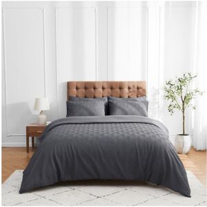 Unbranded (Truro Triangle Charcoal, Double) Signature Duvet Quilt Cover Set Tufted & Embos Unbranded (Truro Triangle Charcoal, Double) Signature Duvet Quilt Cover Set Tufted & Embos