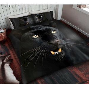 Luxe (3D Black Panther, Single) 3D Animal Print Bedding Quilt Cover Duvet Set Luxe (3D Black Panther, Single) 3D Animal Print Bedding Quilt Cover Duvet Set
