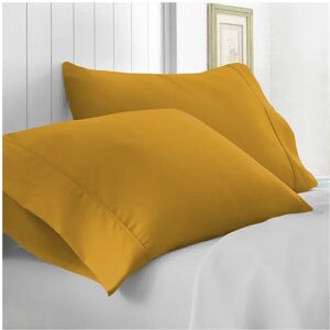 Moonlight Bedding Limited (Ochre, Pillow Cases Pair) Pack of 2 Fitted Sheets Bed Sheet Single Double King Moonlight Bedding Limited (Ochre, Pillow Cases Pair) Pack of 2 Fitted Sheets Bed Sheet Single Double King