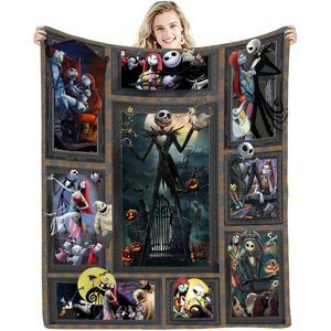 Gaatpot (12, 100x150cm) Christmas Halloween Skull Jack Flannel Blanket Gaatpot (12, 100x150cm) Christmas Halloween Skull Jack Flannel Blanket