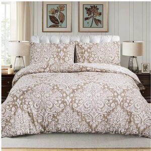 Unbranded (Royal Damask Beige Duvet Quilt, King) 100% Rich Cotton Duvet Quilt Cover Beddin Unbranded (Royal Damask Beige Duvet Quilt, King) 100% Rich Cotton Duvet Quilt Cover Beddin