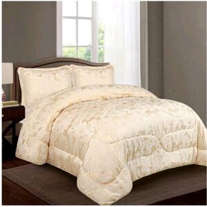 Unbranded (Zara Gold, Double) Elegant Floral Jacquard Bedspread Set with Pillow Shams - Co Unbranded (Zara Gold, Double) Elegant Floral Jacquard Bedspread Set with Pillow Shams - Co